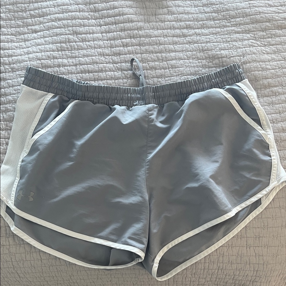 Under Armour Women's Athletic Gray and White Shorts